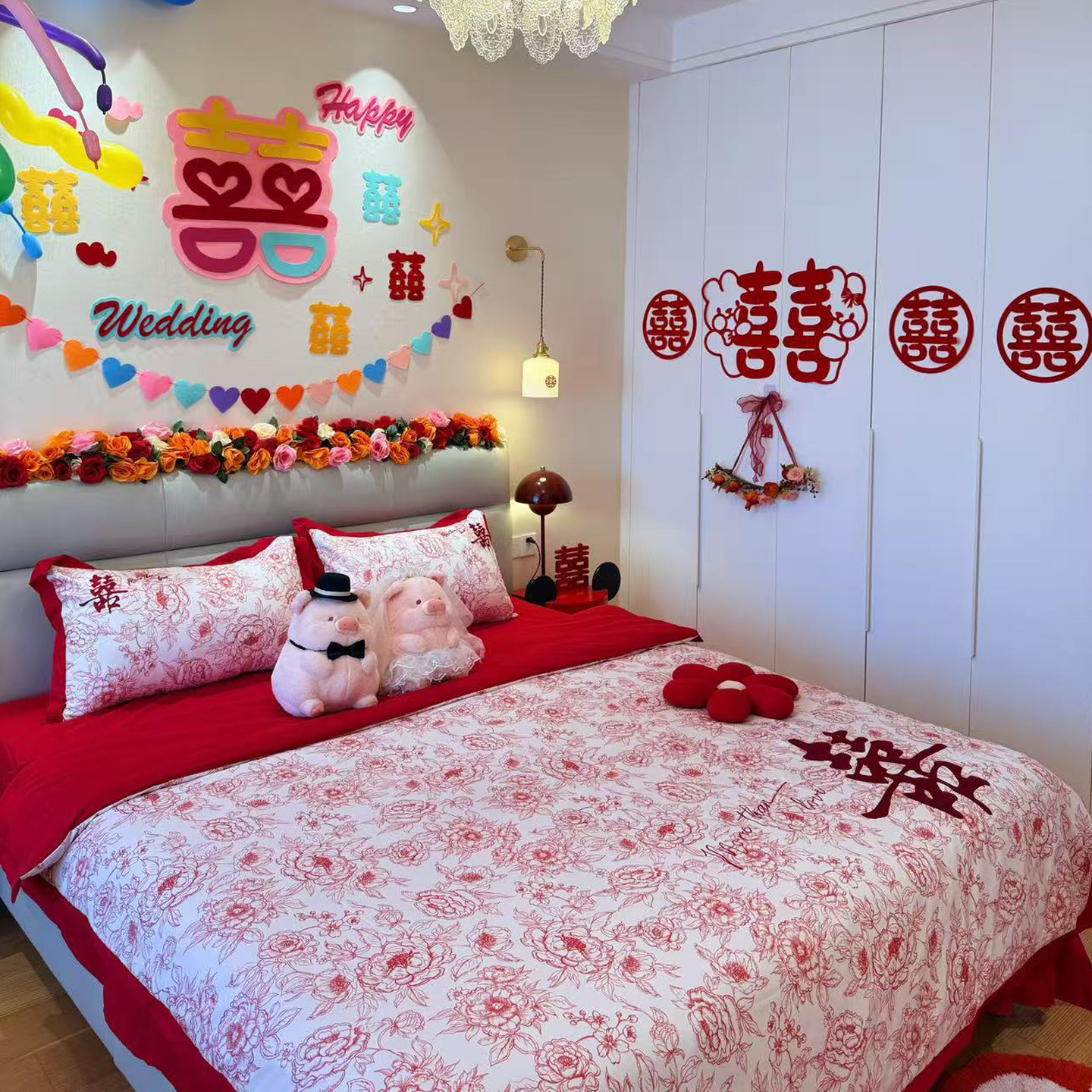 A类高档结婚四件套被套罩红色婚陪嫁床单喜被新婚庆床上用品床笠4,淘宝优惠券,粉丝福利购,淘宝优惠卷