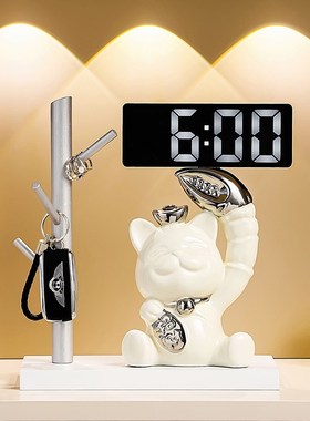 速发招居猫玄关收纳架件入户家财客厅托盘置物摆搬家乔迁新居礼品