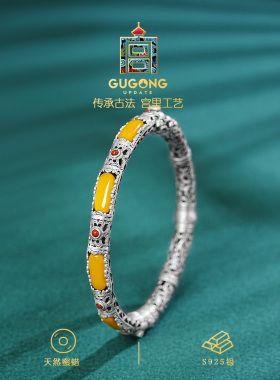 宫里上新古法纯银花丝手镯