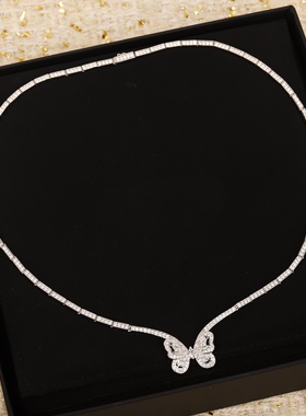 925纯银气质名媛高级感蝴蝶项链