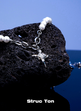 StrucTon宝石镶嵌珍珠串链钛钢