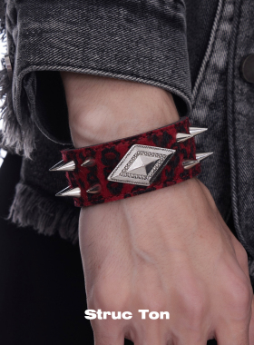 StrucTon纯银铆钉朋克风手环