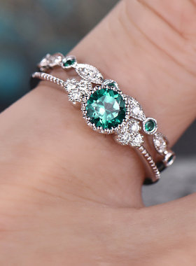 New Versatile Ladies Ring White Emerald Ring
