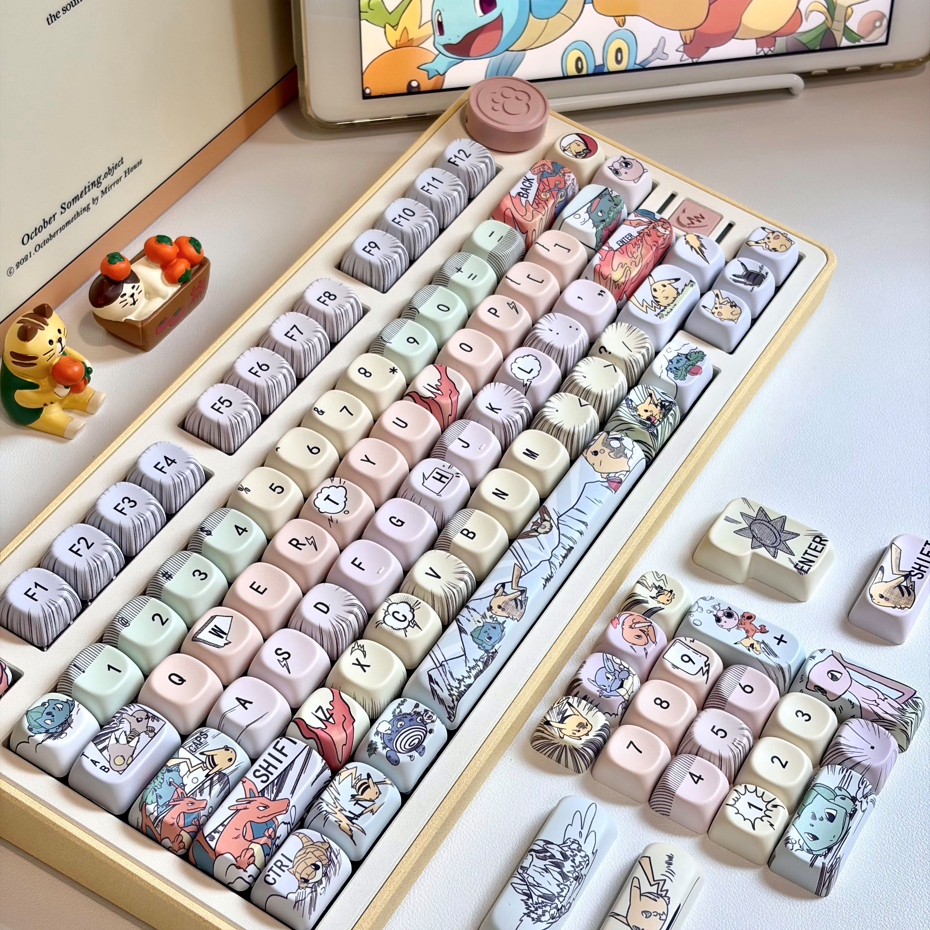 龙乘  宝可梦可爱主题键帽适配机械键盘键帽 原厂/MOA/DMA高度 - 图3