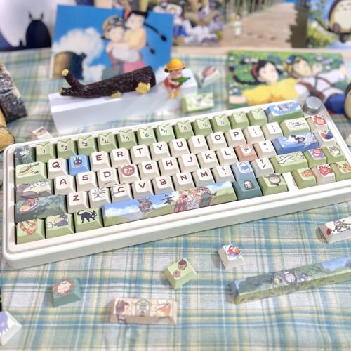 原厂MDA高度宫崎骏主题键帽PBT全五面热升华键帽龙乘Hi75 Hi8 - 图1