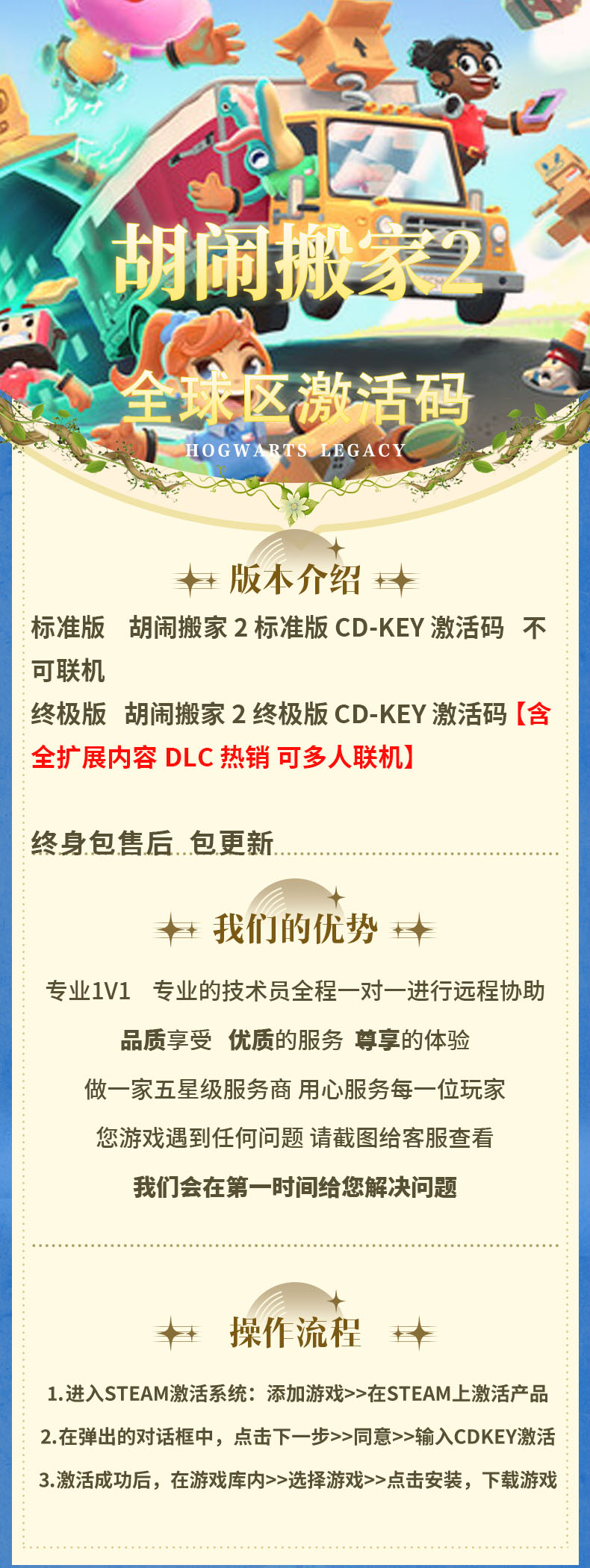 Steam正版Moving Out胡闹搬家2 国区全球区KEY 激活码入库 全DLC - 图1