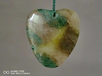 Unique Jade Collection Three Decades Ago Old Ice Bottom Sky Blue Yellow Sugar Material Heart-shaped Lock Bone Pendant Old Cooked Oil Moisturizing Three Colors