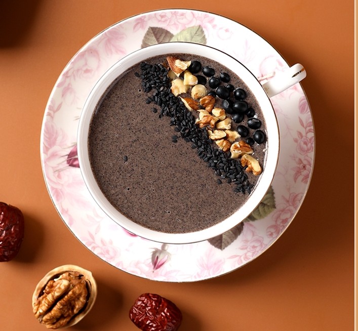 亨博士黑芝麻糊核桃桑葚黑豆黑米粉三黑营养代餐官方饱腹早餐 - 图0