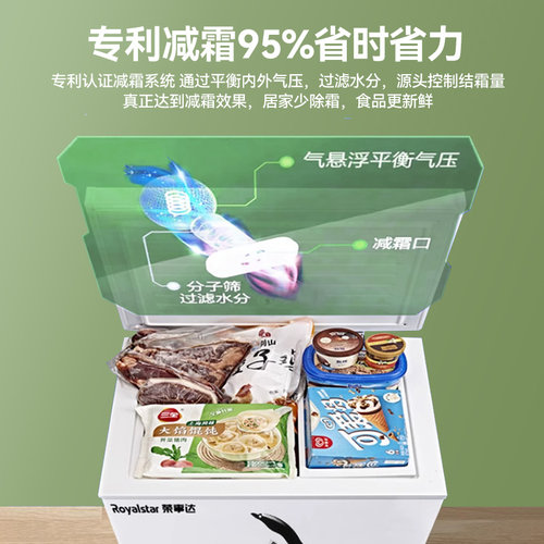 荣事达冰柜家用小型冷冻保鲜小冰柜一级小冷柜冷藏微霜卧式小冰箱 - 图1