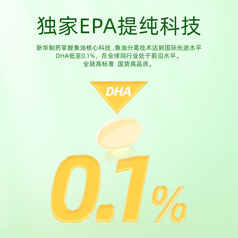 86%EPA高纯度鱼油新华福雅安金百平牌深海鱼油软胶囊中老年降血脂 - 图3