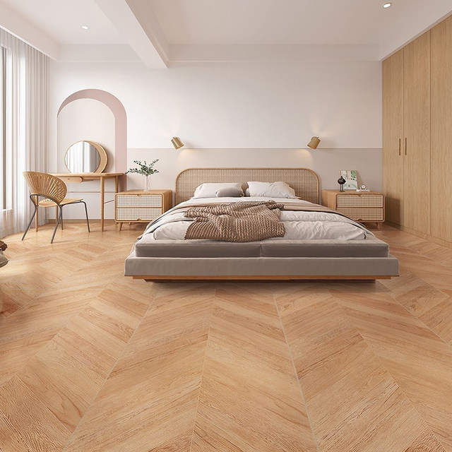 Fishbone wood grain floor tiles 600x1200