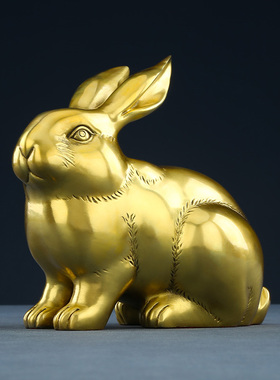 2023【祥兔】福贵生肖兔摆件i.