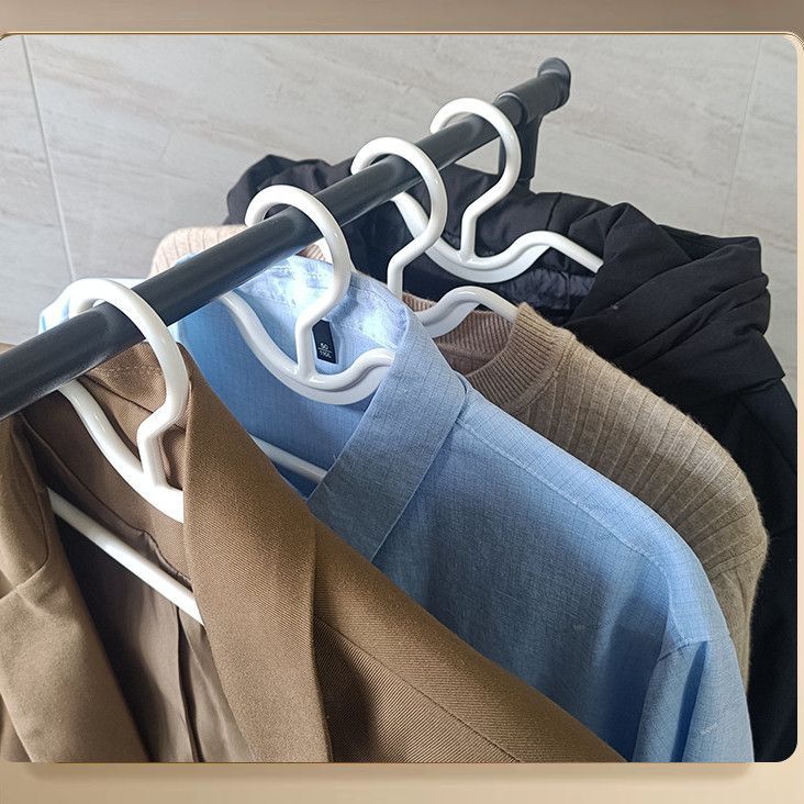 新款短颈衣服架子加厚加粗一体两用衣架无痕衣挂防滑成人衣服撑子