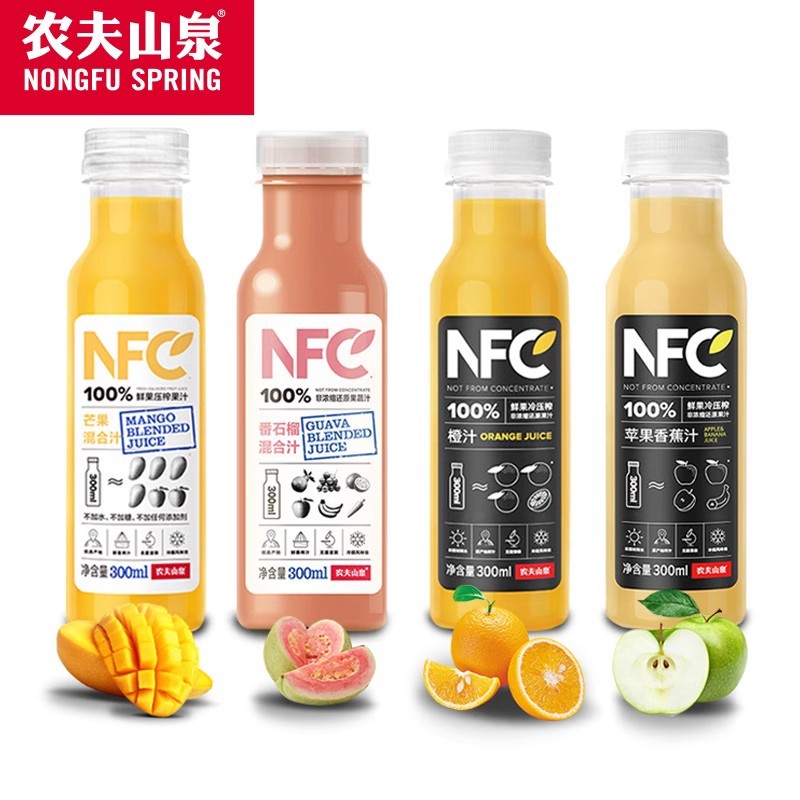 农夫山泉NFC果汁橙汁芒果混合汁纯果蔬汁代餐饮料非浓缩还原300ml - 图3