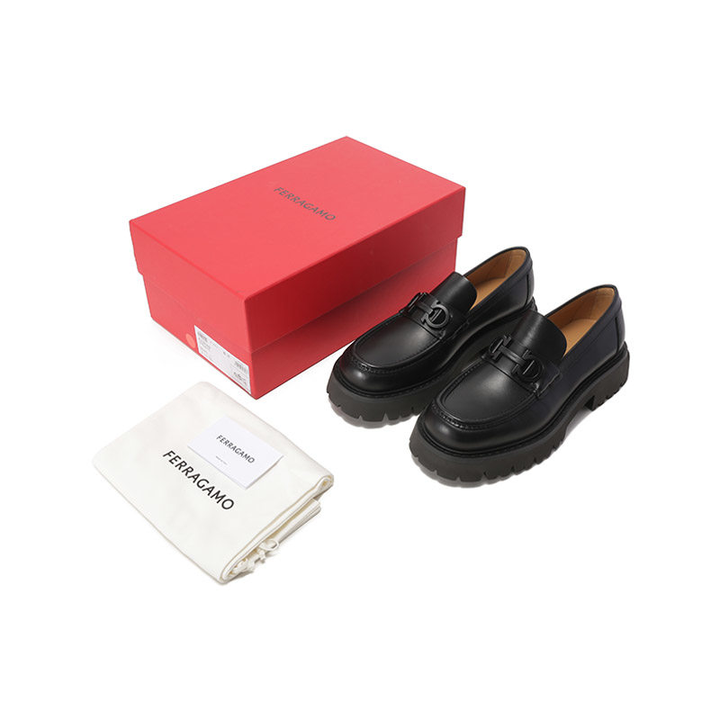 Ferragamo菲拉格慕 男士FLORIAN系列厚底乐福鞋皮鞋0762676 - 图3