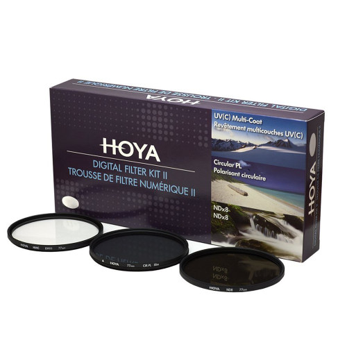 HOYA豪雅 52mm HMC UV镜+CPL偏振镜+ND8减光镜 滤镜套装佳能尼康单反相机镜头保护镜偏光镜中灰密度ND镜 - 图0