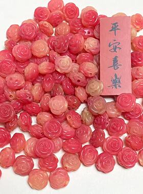 菩提根红色玫瑰花多色diy配饰