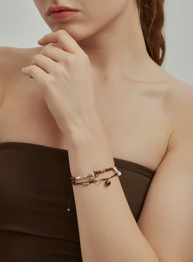 游牧系列天然石串珠编绳手链