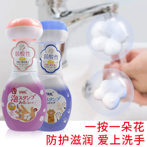 VML花朵洗手液316ml慕斯按压式装儿童抑菌家用泡泡压花补充装 - 图3