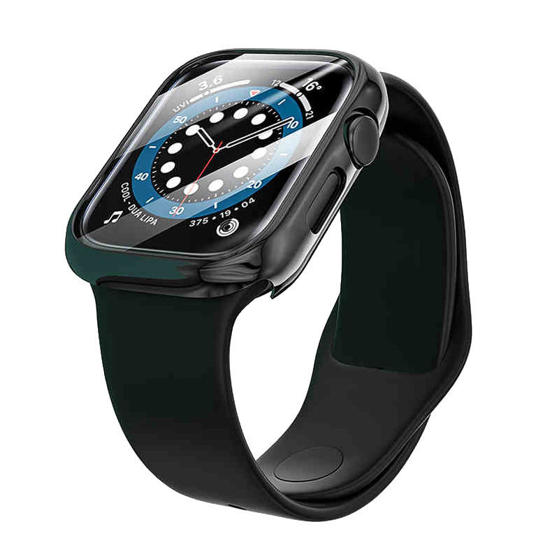 适用苹果手表iwatch7/8保护套硅胶apple watch6全包se膜s6手表带4/5代保护壳40/41/45膜一体s7防水薄表壳透明-图3