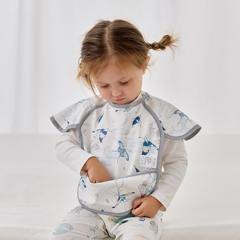 721星球 宝宝吃饭罩衣婴儿围兜儿童四季防水饭兜防油围嘴反穿衣,淘宝优惠券,粉丝福利购,淘宝优惠卷