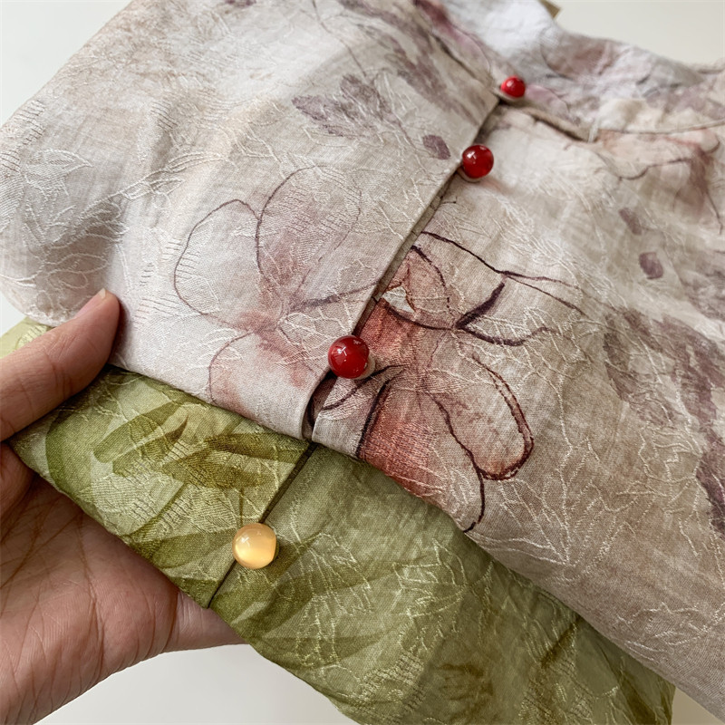 中年妈妈夏装2024新款天丝麻上衣洋气中老年女奶奶小衫中袖薄衣服