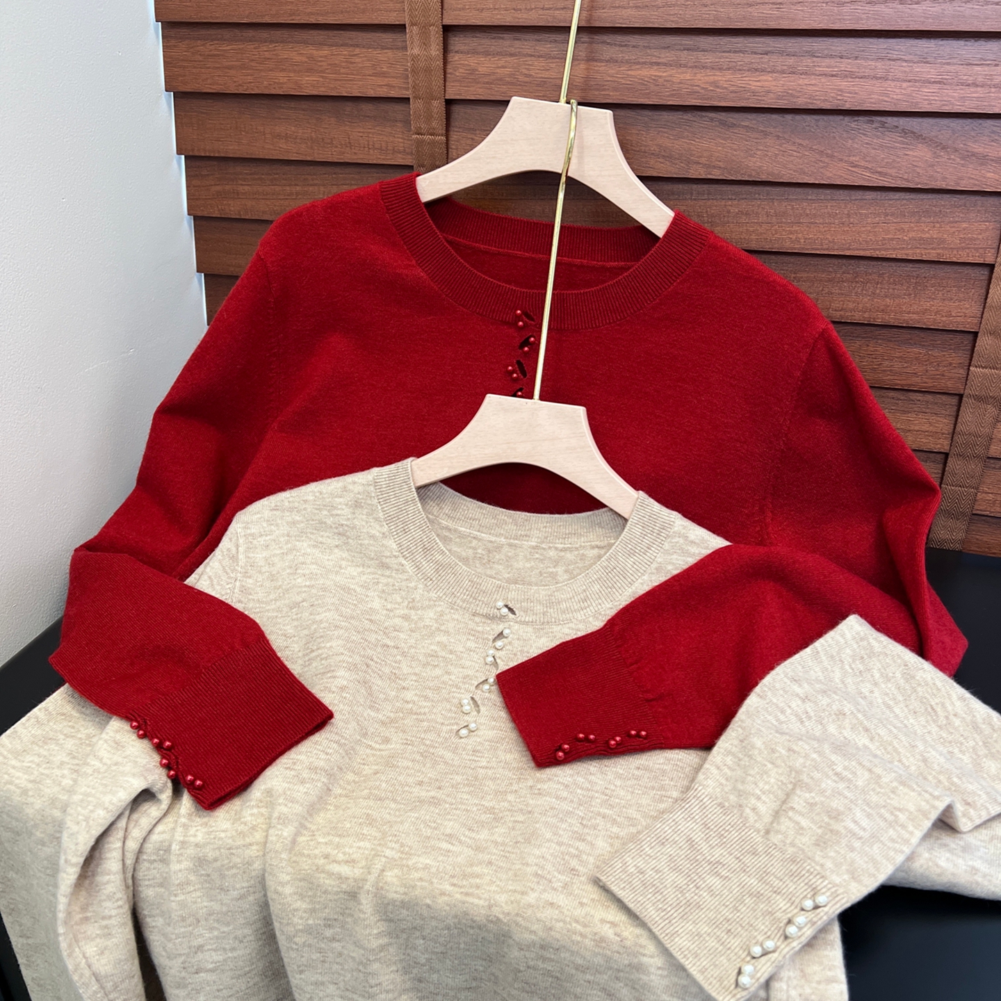 妈妈装秋季新款针织上衣时尚中老年女装春秋款打底衫长袖洋气毛衣 - 图3