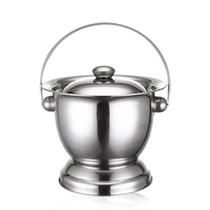 Thickened stainless steel with lid spittoon Mulan barrel Sun barrel Children pregnant women Toilet Bowl for the Elderly Toilet Wedding Supplies
