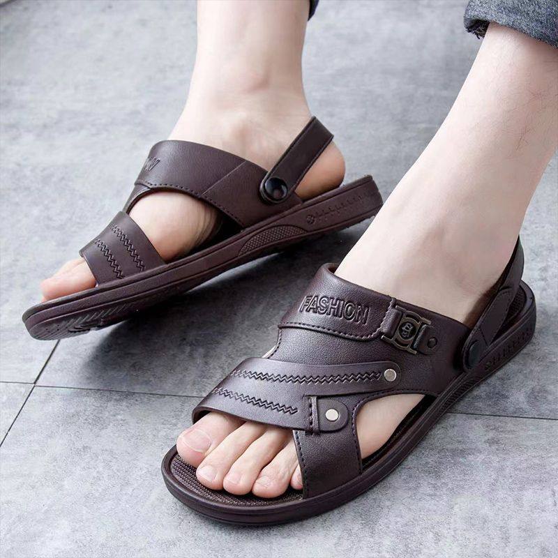 凉鞋男款2025夏季新款男士休闲软底沙滩鞋防滑耐磨开车两用凉拖鞋,淘宝优惠券,粉丝福利购,淘宝优惠卷