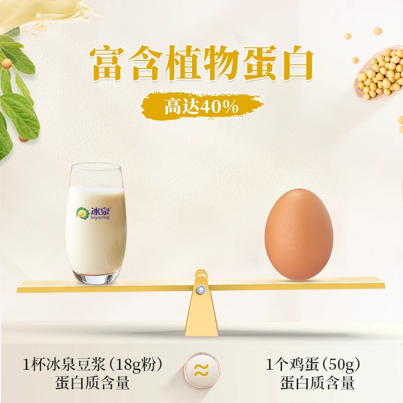 冰泉纯豆浆粉黑豆非无糖添加商用批发纯黄豆小包装官方旗舰店正品