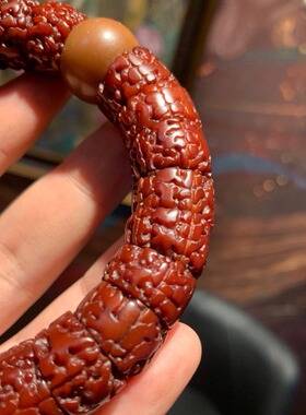 尼泊尔大金刚扇面爆肉机刷爆浆手串手把件男手持金刚菩提佛珠文玩