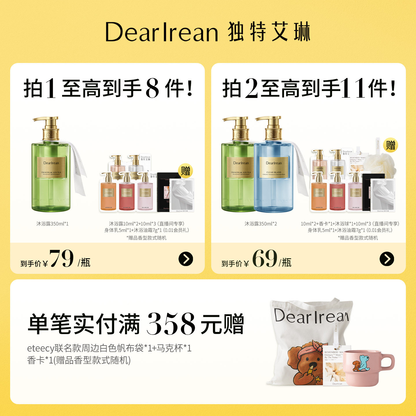 【洗完嫩滑香】独特艾琳香氛沐浴露女保湿水润留香保湿不假滑男