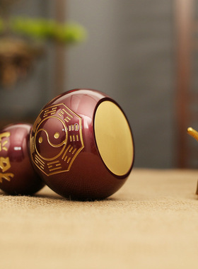 纯黄铜葫芦招财镇宅八卦摆件挂件开口盖空心家居客厅卧室工艺礼品