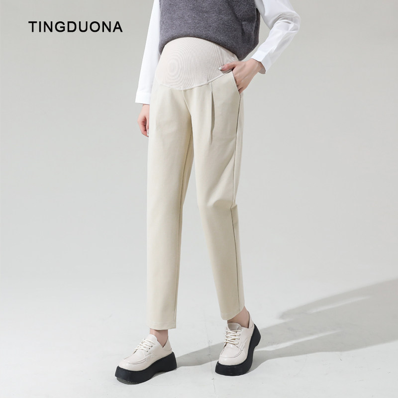 孕妇西装裤春秋外穿职业黑色西裤 婷朵娜孕妇打底裤