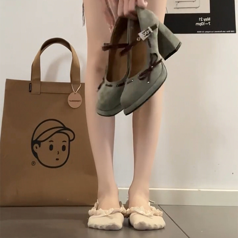 高跟鞋女2025新款冬女气质高级不累脚玛丽珍女鞋淑女蝴蝶结单鞋子,淘宝优惠券,粉丝福利购,淘宝优惠卷