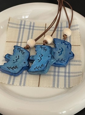 设计感小鸟蓝色小鸟项链项链送朋友可爱复古小红书同款送闺蜜蓝色