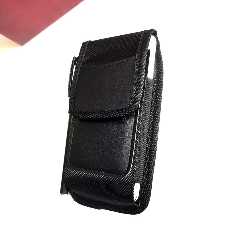 Canvas mobile phone bag men's mobile phone bag wearing belt mobile phone case horizontal and vertical wear-resistant sports waist hanging construction site work waist bag