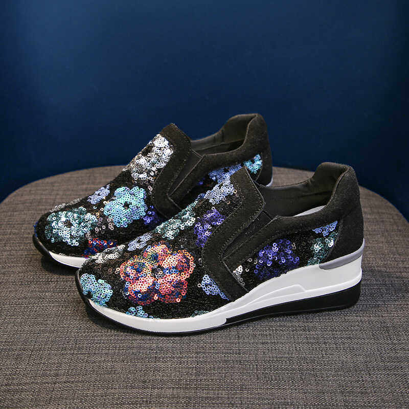 豆豆鞋女2024春季新款渔夫鞋亮片松糕鞋厚底一脚蹬增高休闲鞋女鞋,淘宝优惠券,粉丝福利购,淘宝优惠卷