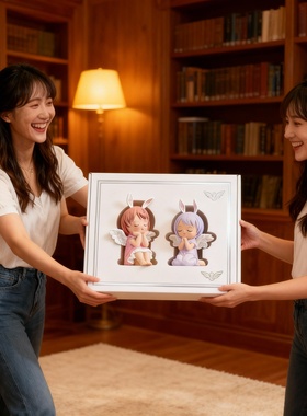 国风可爱天使桌面摆件礼盒送礼