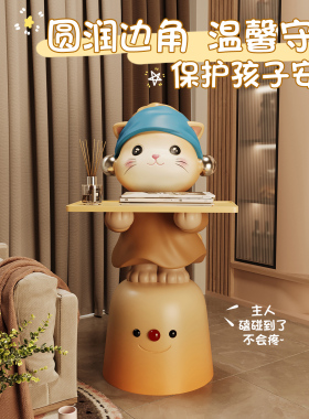 创意卡通小型床头柜置物架装饰品