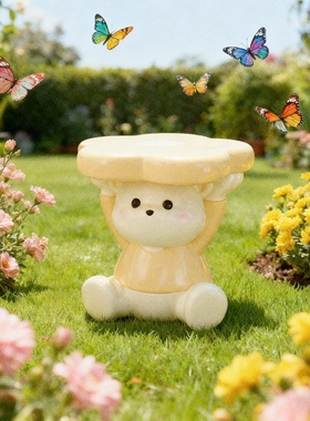 可爱小熊陶瓷花盆庭院萌宠收纳