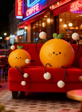 可爱橘子造型装饰摆件