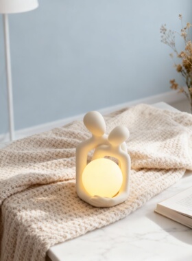 创意人物造型陶瓷台灯摆件