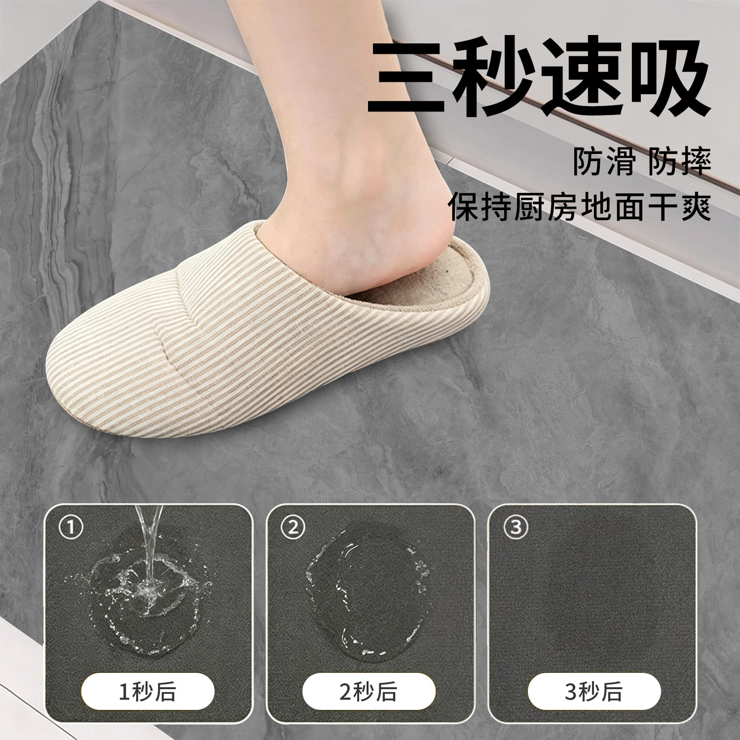 New diatom mud anti-slip, oil-proof and waterproof floor mat