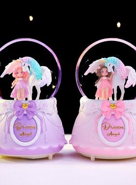 摆件水晶创意独角兽工艺品饰品