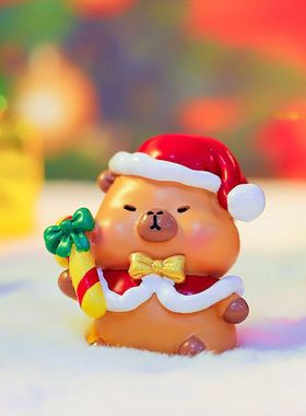 可爱学生憨态玩节日圣诞豚豚送潮