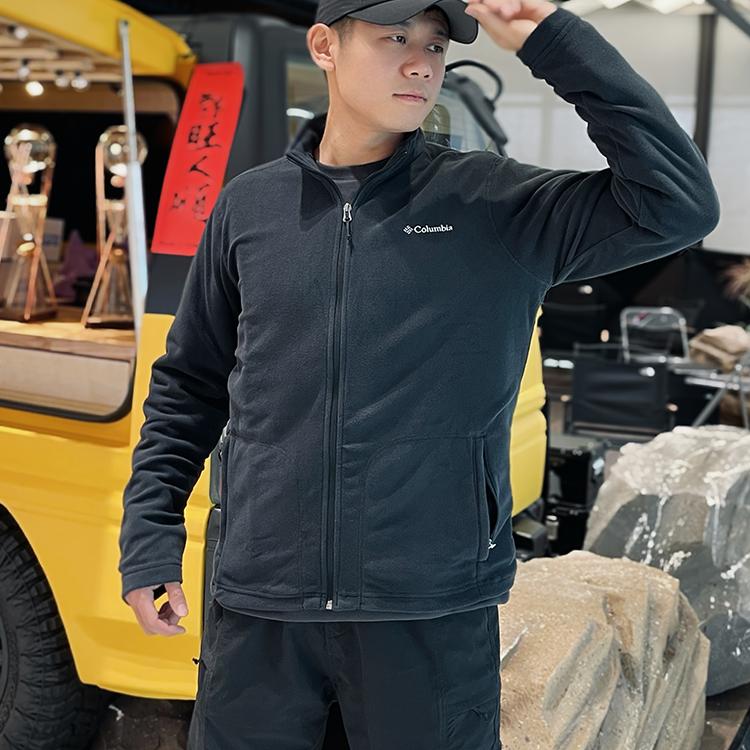 哥伦比亚抓绒衣25春夏新款男户外防风保暖抓绒衣外套EJ0027 - 图0
