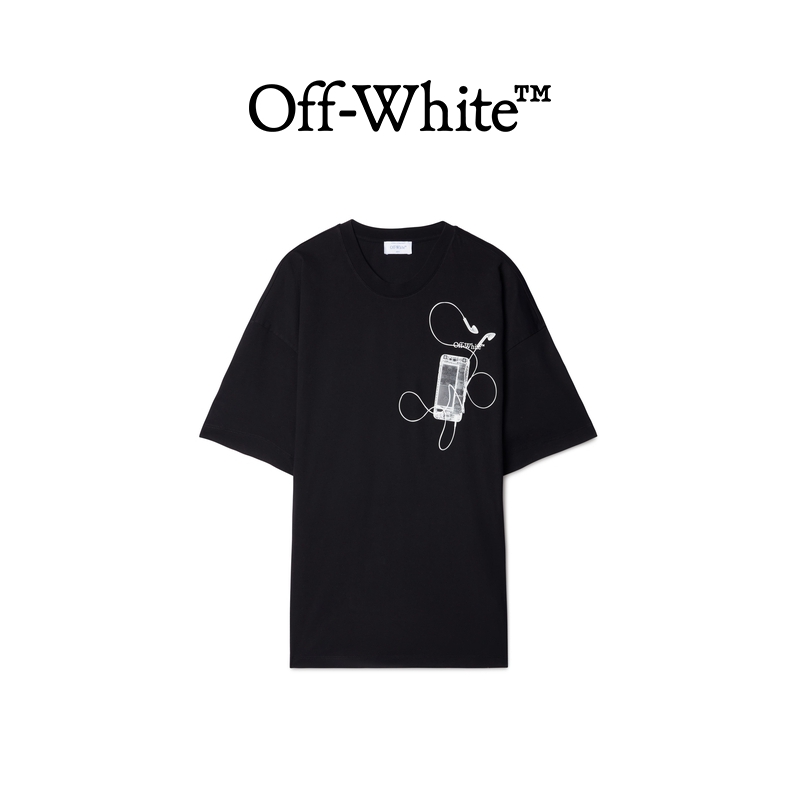 【春夏新品】OFF-WHITE 24年新款黑色/褐色箭头图案超大版型T恤