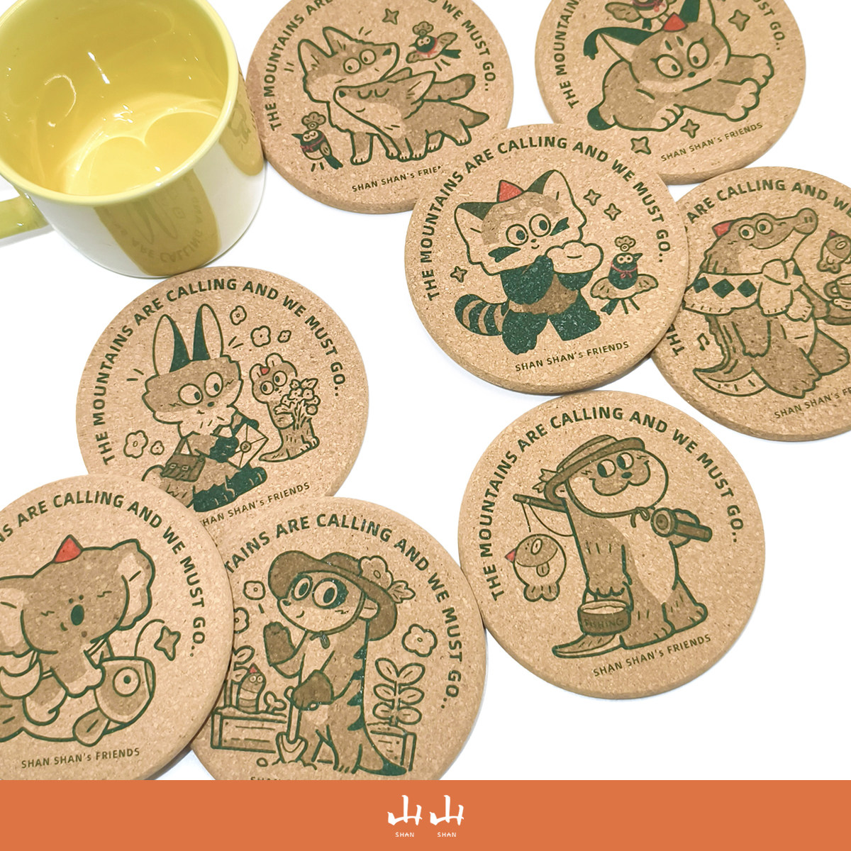 山山空间_10cm可爱动物乐园软木杯垫锅垫_耐热防滑家居新年好礼物,淘宝优惠券,粉丝福利购,淘宝优惠卷