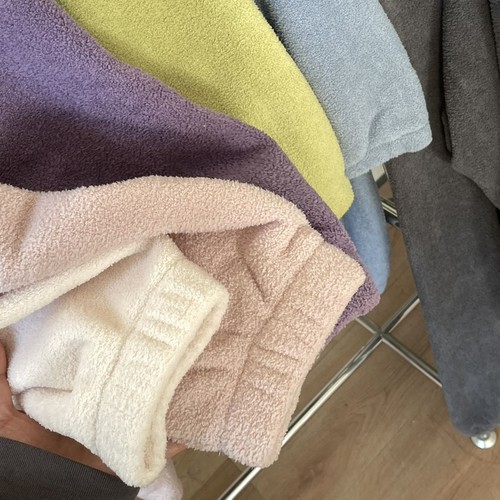 雪粒绒情侣睡衣女春秋冬季加厚拉链套软绵绵保暖男士家居服可外穿 - 图0